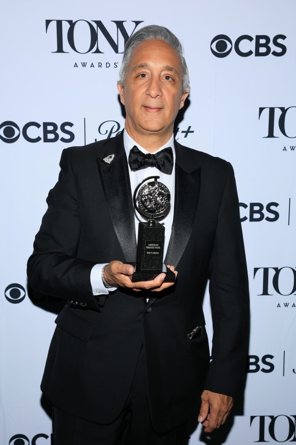 NEW YORK, NEW YORK - JUNE 07: Jeff Mahshie poses with the Best Costume Design of a Play award for "Fallen Angels" during The 79th Annual Tony Awards at Radio City Music Hall on June 07, 2026 in New York City. (Photo by Jemal Countess/Getty Images for Tony Awards Productions)