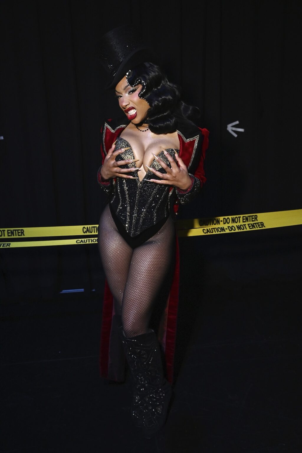 NEW YORK, NEW YORK - JUNE 07: Megan Thee Stallion poses backstage during The 79th Annual Tony Awards at Radio City Music Hall on June 07, 2026 in New York City. (Photo by Jenny Anderson/Getty Images for Tony Awards Productions)