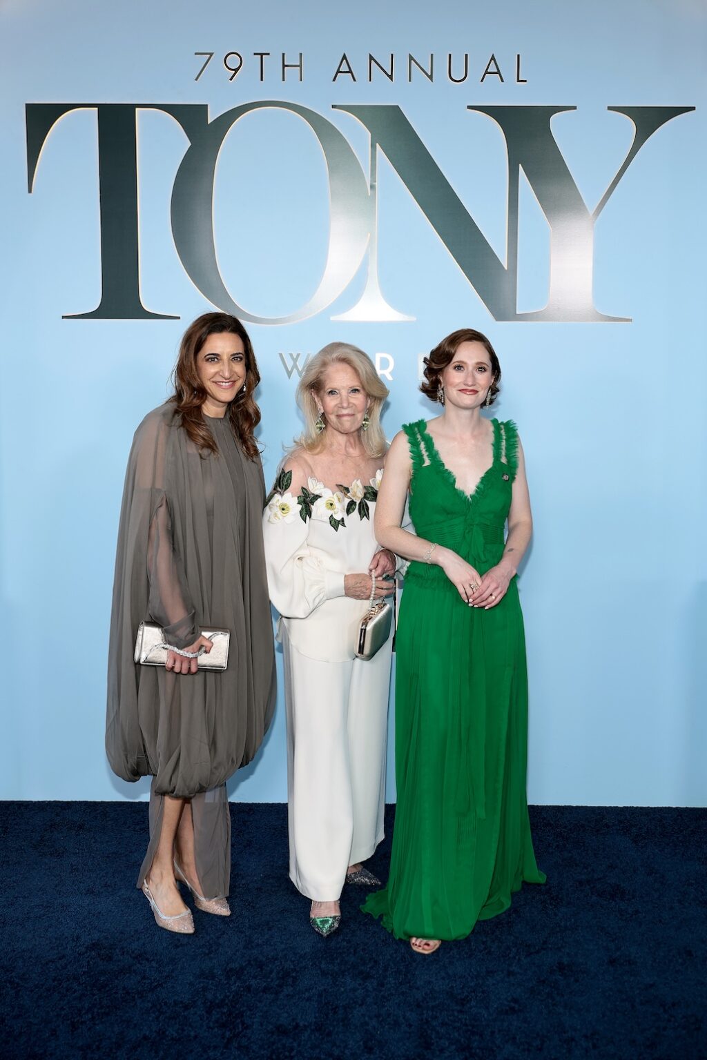 NEW YORK, NEW YORK - JUNE 07: (L-R) Eva Price, Daryl Roth and Rachel Sussman attend The 79th Annual Tony Awards at Radio City Music Hall on June 07, 2026 in New York City. (Photo by Dimitrios Kambouris/Getty Images for Tony Awards Productions)