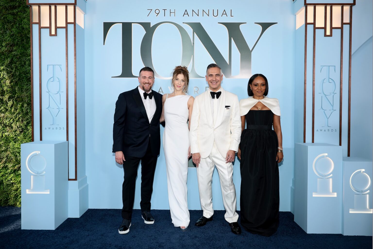 NEW YORK, NEW YORK - JUNE 07: (L-R) Patrick Menton, Sarah Levine Hall, Raj Kapoor and Eboni Nichols attend The 79th Annual Tony Awards at Radio City Music Hall on June 07, 2026 in New York City. (Photo by Dimitrios Kambouris/Getty Images for Tony Awards Productions)