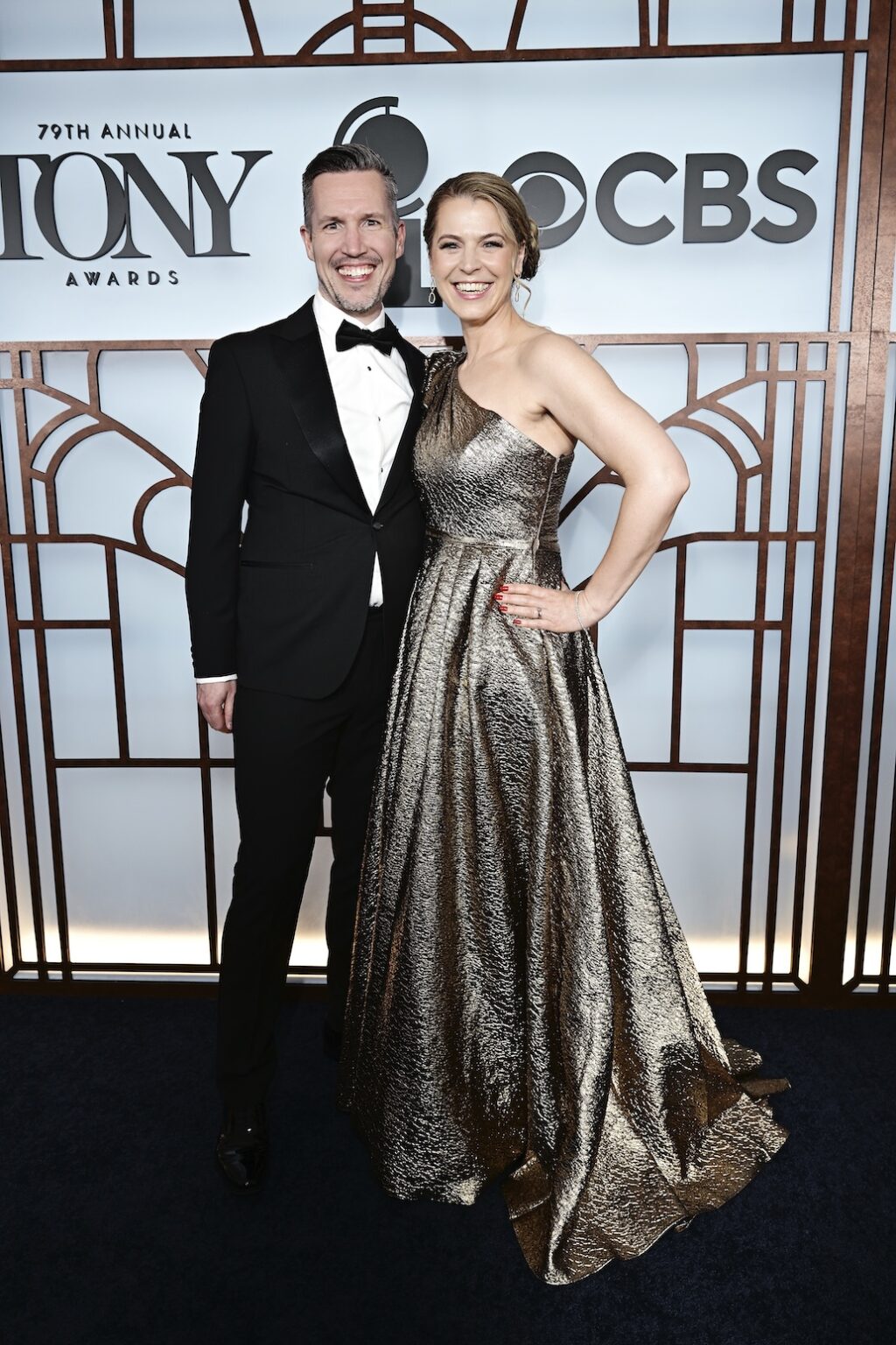 NEW YORK, NEW YORK - JUNE 07: Adam Fisher (L) attends The 79th Annual Tony Awards at Radio City Music Hall on June 07, 2026 in New York City. (Photo by Valerie Terranova/Getty Images for Tony Awards Productions)