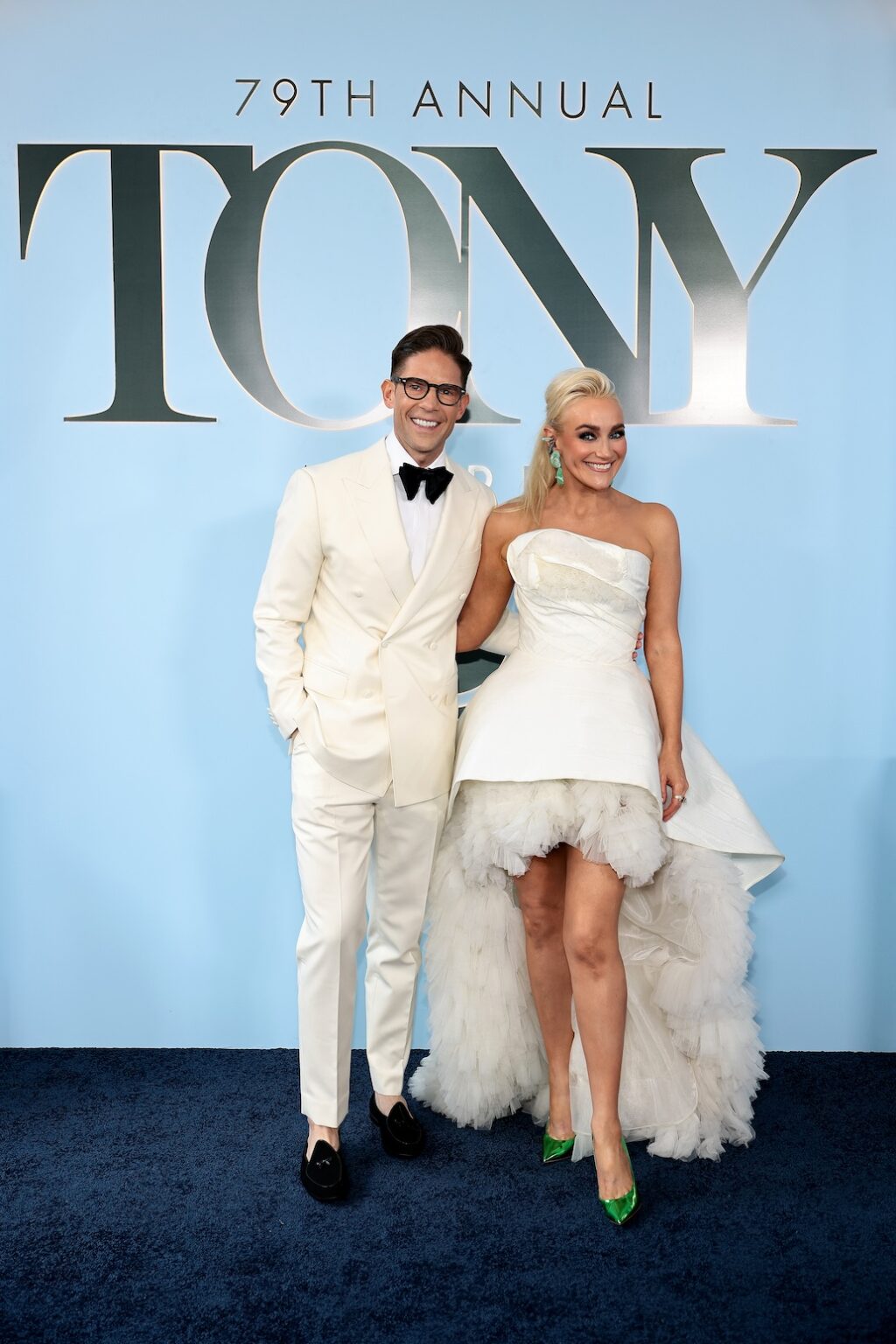 NEW YORK, NEW YORK - JUNE 07: (L-R) Frank DiLella and Betsy Wolfe attend The 79th Annual Tony Awards at Radio City Music Hall on June 07, 2026 in New York City. (Photo by Dimitrios Kambouris/Getty Images for Tony Awards Productions)