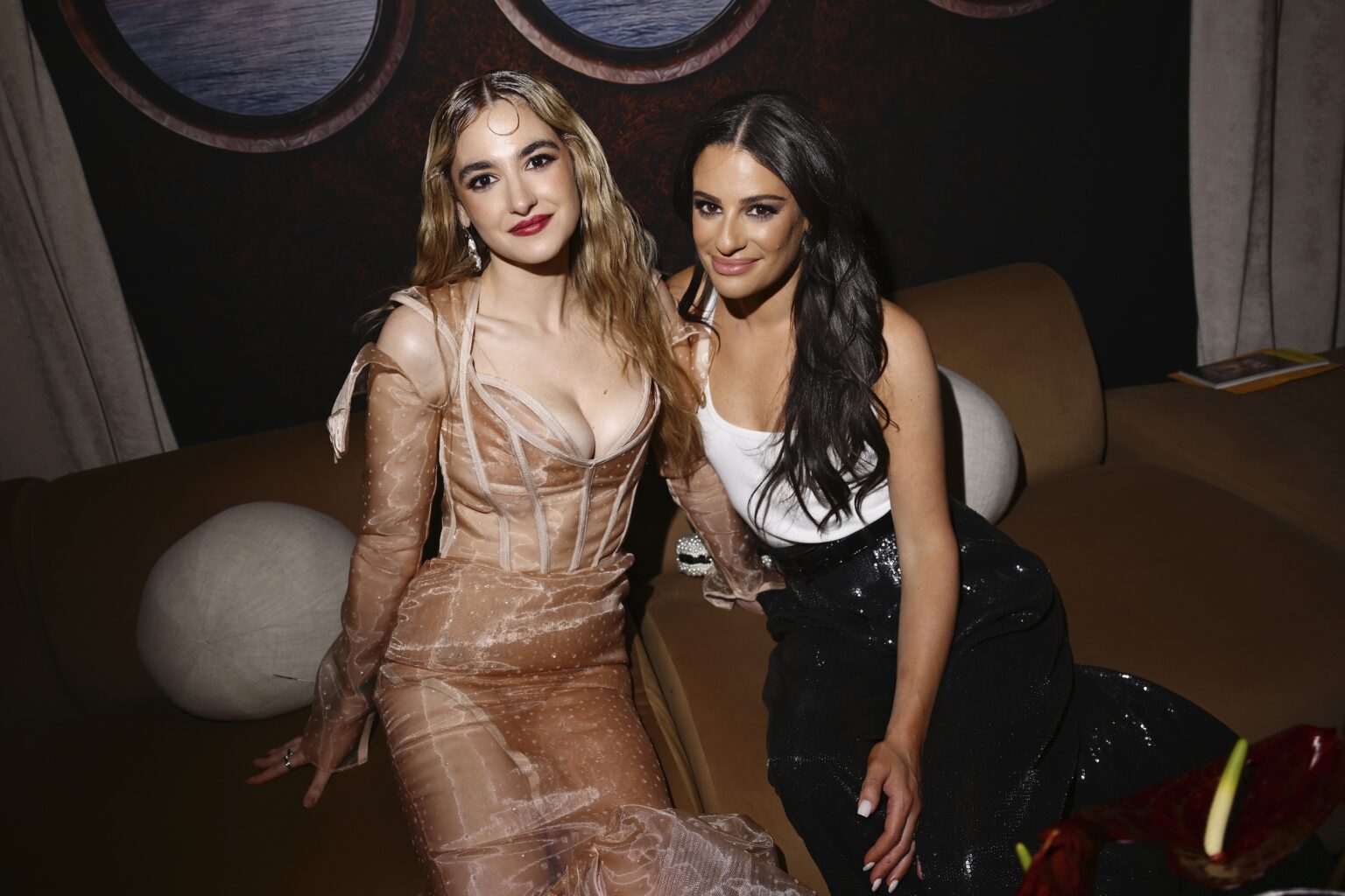 NEW YORK, NEW YORK - JUNE 07: (L-R) Hannah Cruz and Lea Michele attend The 79th Annual Tony Awards Green Room Presented By Cunard at Radio City Music Hall on June 07, 2026 in New York City. (Photo by Valerie Terranova/Getty Images for Cunard)