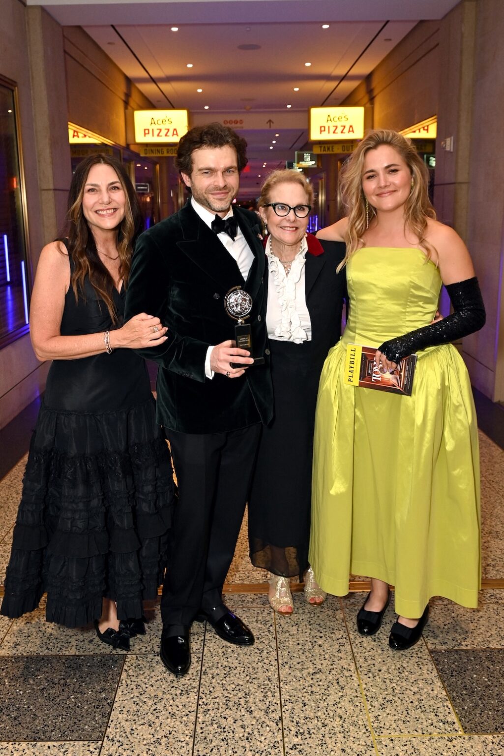 NEW YORK, NEW YORK - JUNE 07: JoAnne Colonna and Alden Ehrenreich attend The 79th Annual Tony Awards After Party Presented by City National Bank at Rockefeller Center on June 07, 2026 in New York City. (Photo by Bryan Bedder/Getty Images for Tony Awards Productions)