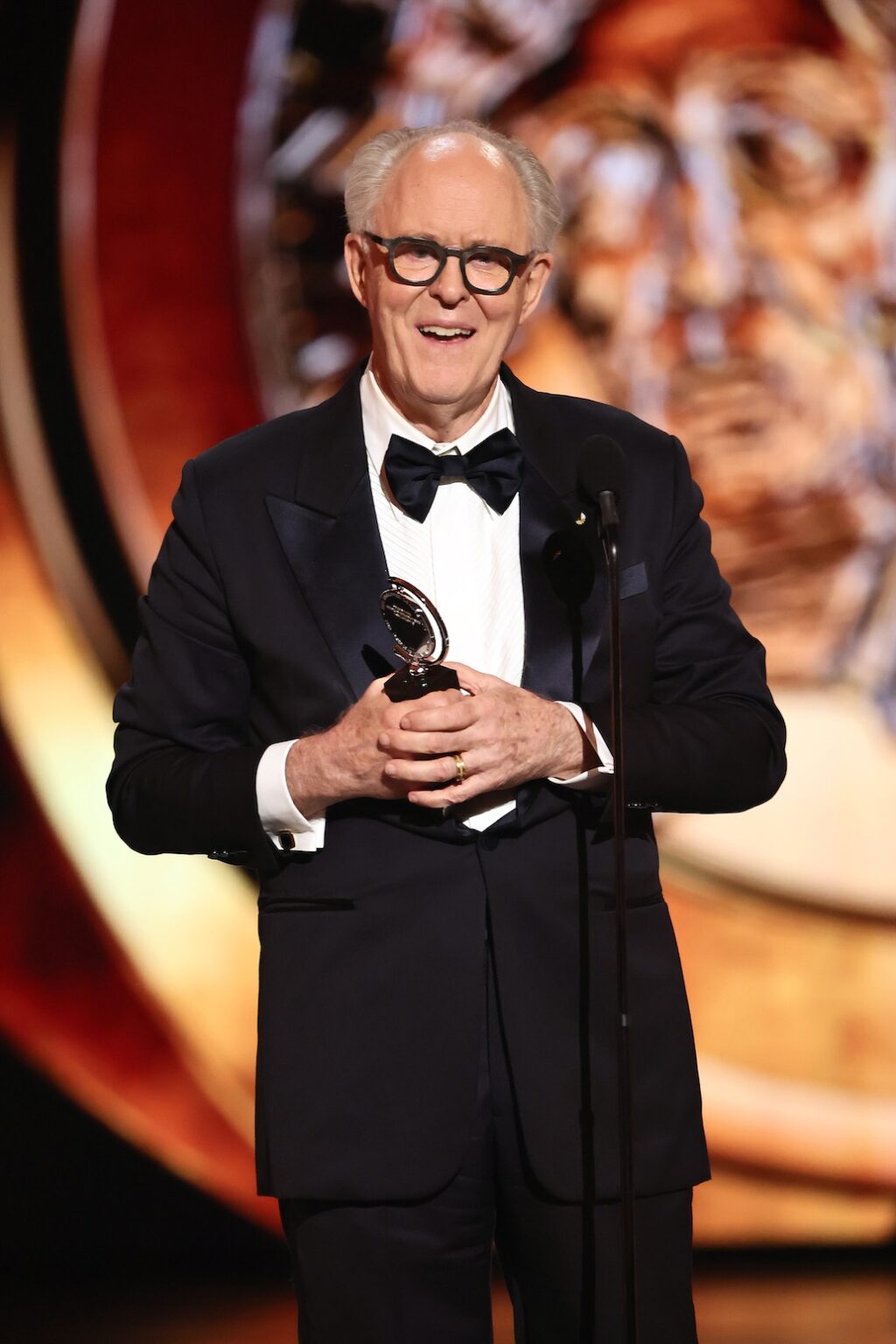 NEW YORK, NEW YORK - JUNE 07: John Lithgow accepts the Best Performance by an Actor in a Leading Role in a Play award for Giant onstage during The 79th Annual Tony Awards at Radio City Music Hall on June 07, 2026 in New York City. (Photo by Theo Wargo/Getty Images for Tony Awards Productions)