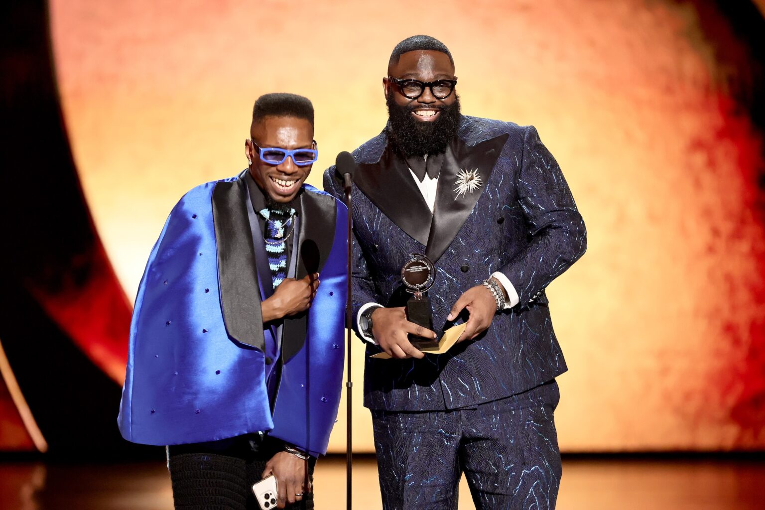 NEW YORK, NEW YORK - JUNE 07: (L-R) Omari Wiles and Arturo Lyons accept the Best Choreography award for Cats: The Jellicle Ball onstage during The 79th Annual Tony Awards at Radio City Music Hall on June 07, 2026 in New York City. (Photo by Theo Wargo/Getty Images for Tony Awards Productions)