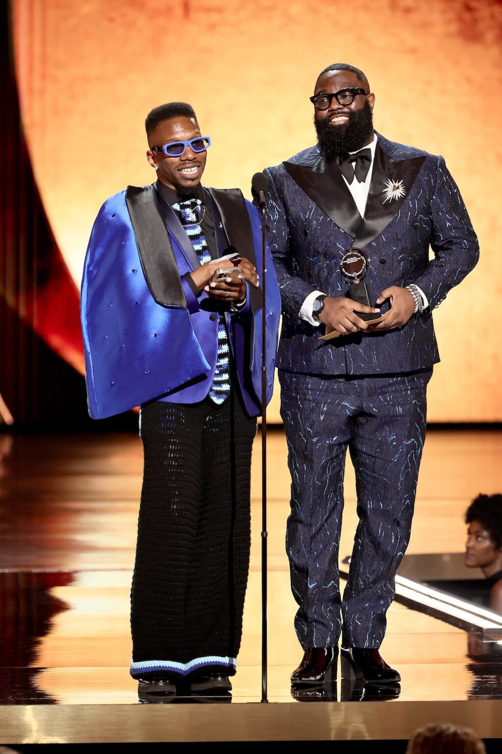 NEW YORK, NEW YORK - JUNE 07: (L-R) Omari Wiles and Arturo Lyons accept the Best Choreography award for Cats: The Jellicle Ball onstage during The 79th Annual Tony Awards at Radio City Music Hall on June 07, 2026 in New York City. (Photo by Theo Wargo/Getty Images for Tony Awards Productions)