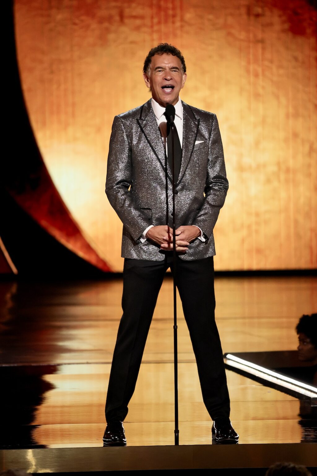 NEW YORK, NEW YORK - JUNE 07: Brian Stokes Mitchell speaks onstage during The 79th Annual Tony Awards at Radio City Music Hall on June 07, 2026 in New York City. (Photo by Theo Wargo/Getty Images for Tony Awards Productions)