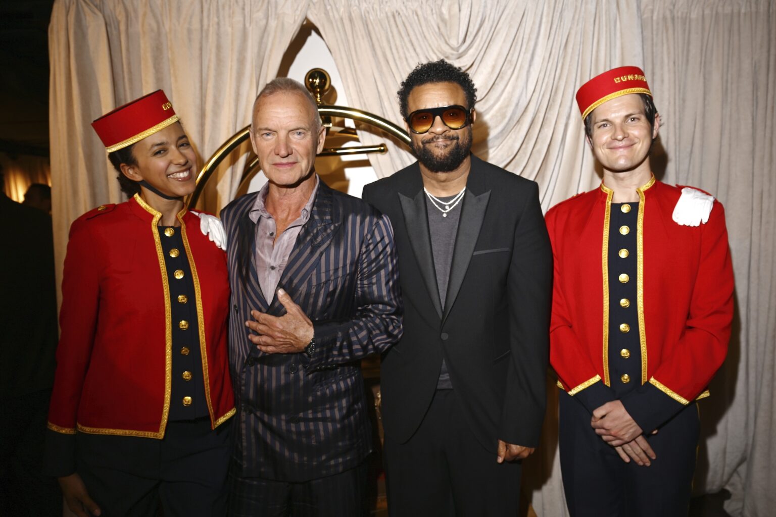 NEW YORK, NEW YORK - JUNE 07: Sting and Shaggy attend The 79th Annual Tony Awards Green Room Presented By Cunard at Radio City Music Hall on June 07, 2026 in New York City. (Photo by Valerie Terranova/Getty Images for Cunard)