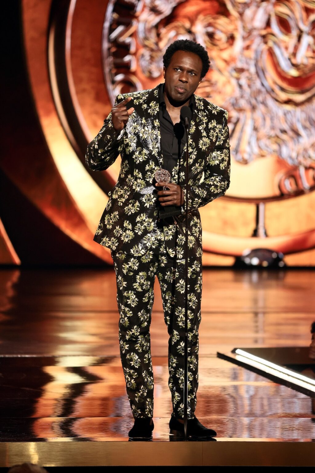NEW YORK, NEW YORK - JUNE 07: Joshua Henry accepts the Best Performance by an Actor in a Leading Role in a Musical award for Ragtime onstage during The 79th Annual Tony Awards at Radio City Music Hall on June 07, 2026 in New York City. (Photo by Theo Wargo/Getty Images for Tony Awards Productions)