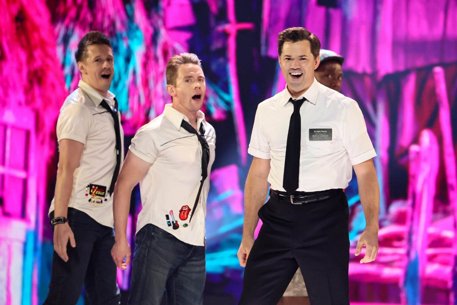 NEW YORK, NEW YORK - JUNE 07: Andrew Rannells performs onstage with the cast of Book of Mormon during The 79th Annual Tony Awards at Radio City Music Hall on June 07, 2026 in New York City. (Photo by Theo Wargo/Getty Images for Tony Awards Productions)