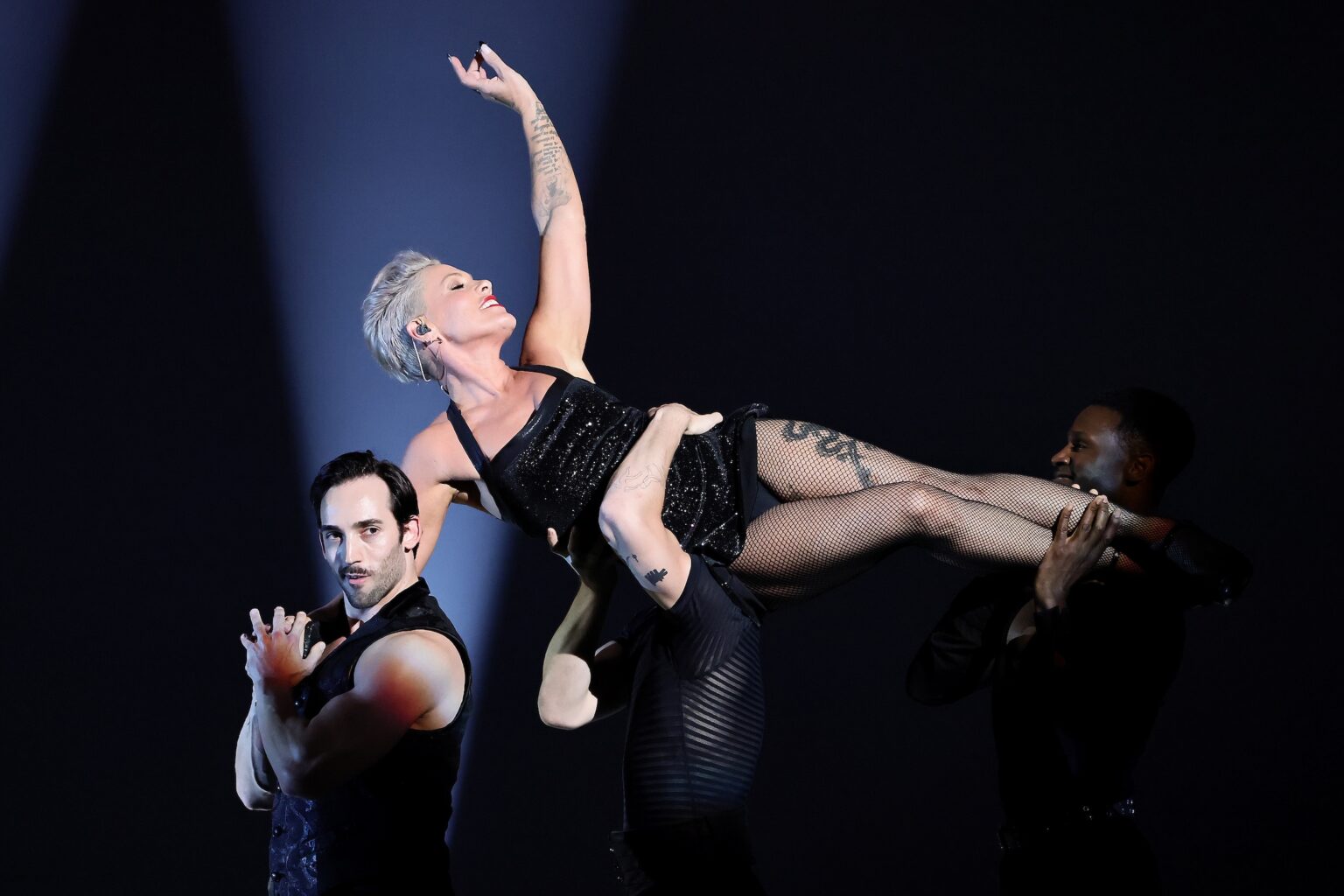 NEW YORK, NEW YORK - JUNE 07: P!NK performs onstage with the cast of Chicago during The 79th Annual Tony Awards at Radio City Music Hall on June 07, 2026 in New York City. (Photo by Theo Wargo/Getty Images for Tony Awards Productions)