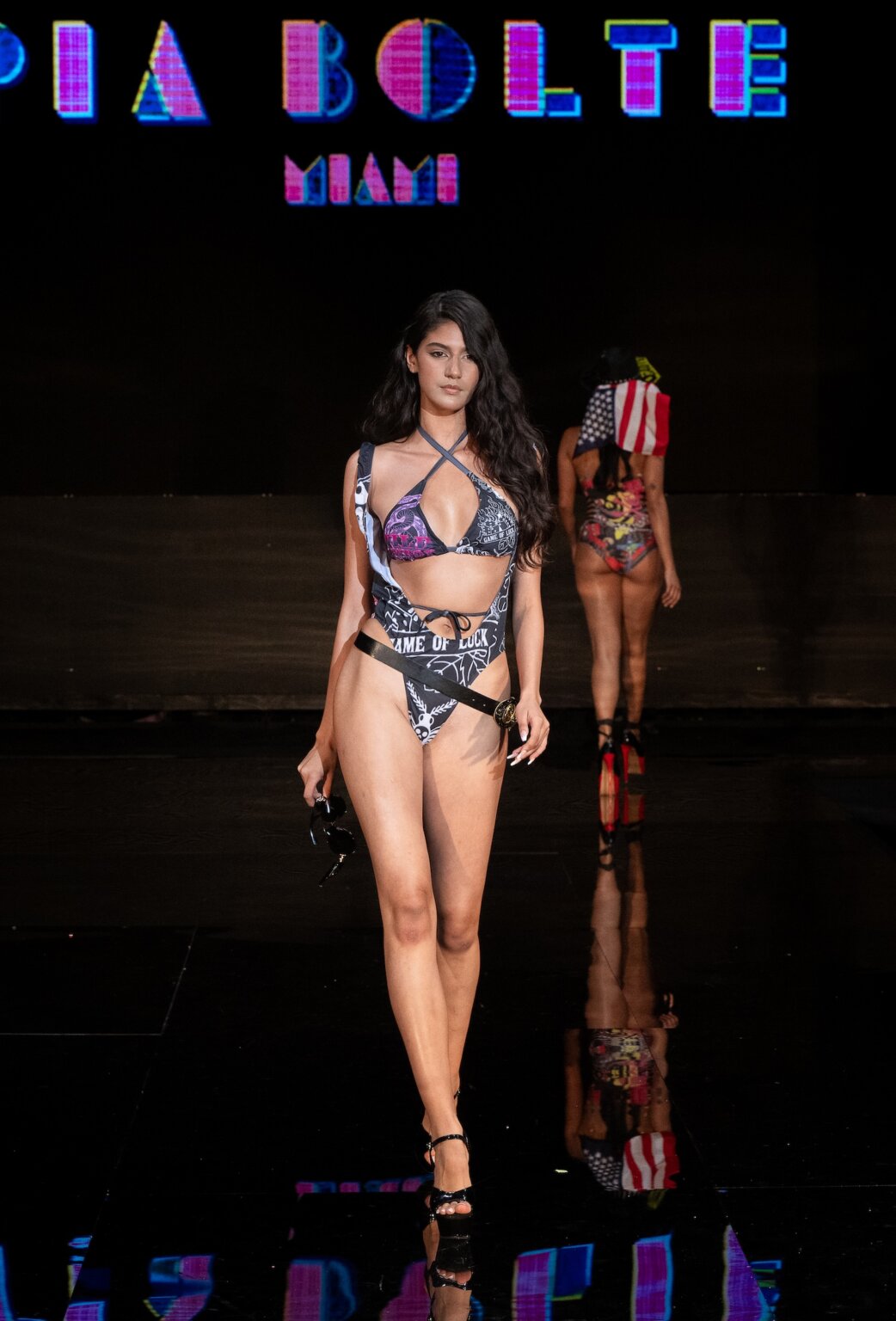 MIAMI, FLORIDA - MAY 28: A model walks the runway at the Pia Bolte show during Miami Swim Week Powered By Art Hearts Fashion at M2 MIAMI on May 28, 2026 in Miami, Florida. (Photo by Mark Gunter/Getty Images for Art Hearts Fashion)