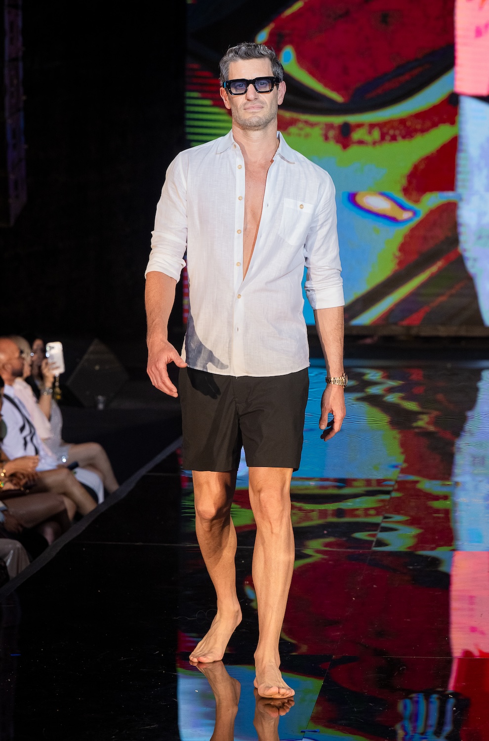 MIAMI, FLORIDA - MAY 29: A model walks the runway at the Sorrento Blu show during Miami Swim Week Powered By Art Hearts Fashion at M2 MIAMI on May 29, 2026 in Miami, Florida. (Photo by Mark Gunter/Getty Images for Art Hearts Fashion)