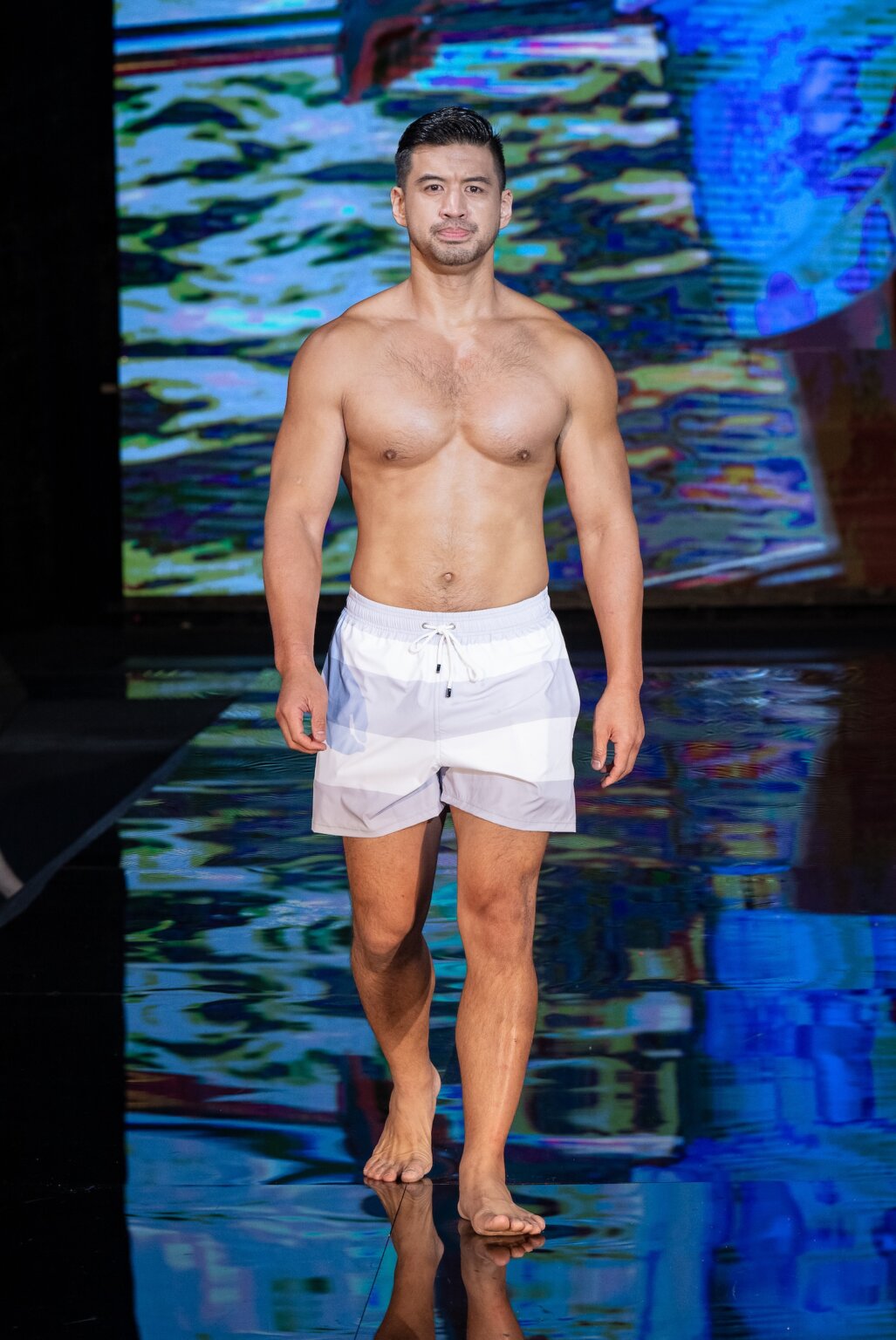 MIAMI, FLORIDA - MAY 29: A model walks the runway at the Sunlife Beachwear show during Miami Swim Week Powered By Art Hearts Fashion at M2 MIAMI on May 29, 2026 in Miami, Florida. (Photo by Mark Gunter/Getty Images for Art Hearts Fashion)