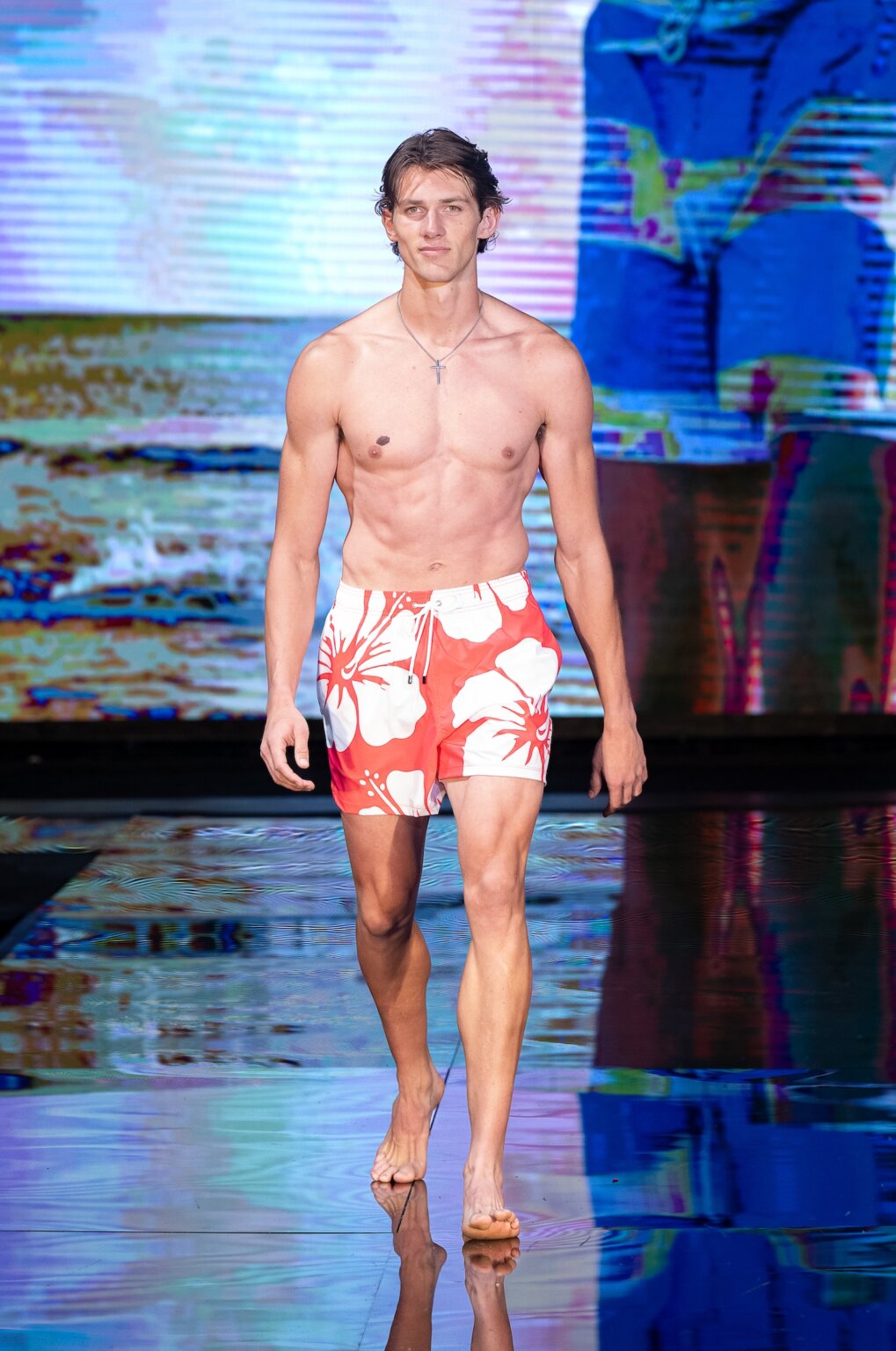 MIAMI, FLORIDA - MAY 29: A model walks the runway at the Sunlife Beachwear show during Miami Swim Week Powered By Art Hearts Fashion at M2 MIAMI on May 29, 2026 in Miami, Florida. (Photo by Mark Gunter/Getty Images for Art Hearts Fashion)