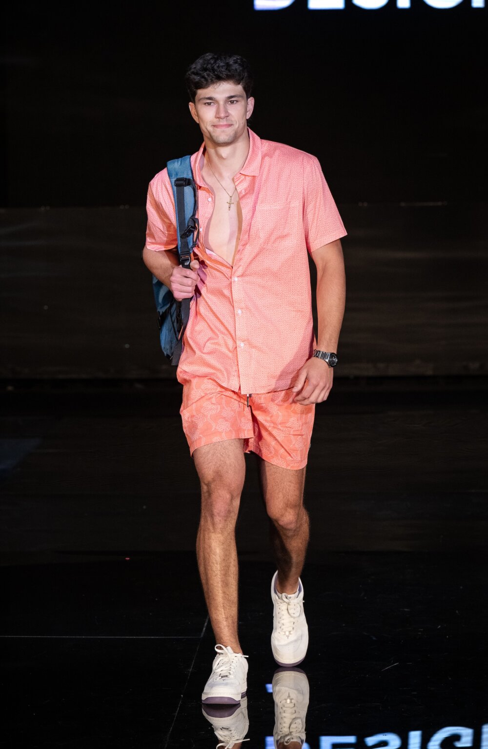 MIAMI, FLORIDA - MAY 29: A model walks the runway at the Swiss Digital Design show during Miami Swim Week Powered By Art Hearts Fashion at M2 MIAMI on May 29, 2026 in Miami, Florida. (Photo by Mark Gunter/Getty Images for Art Hearts Fashion)