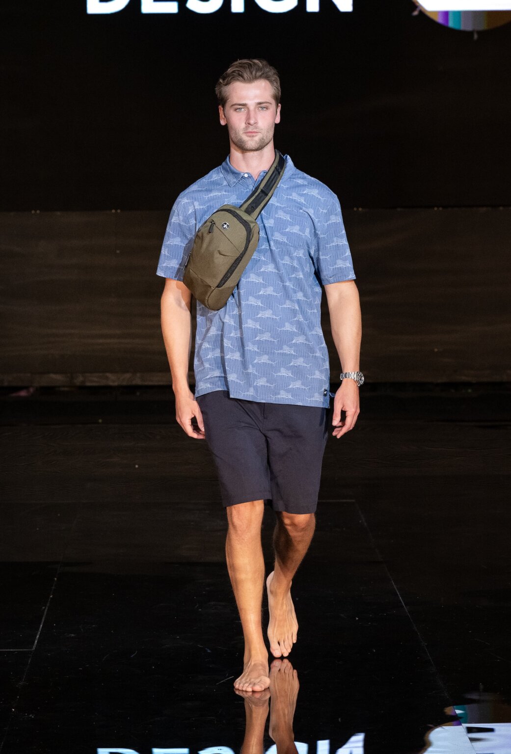 MIAMI, FLORIDA - MAY 29: A model walks the runway at the Swiss Digital Design show during Miami Swim Week Powered By Art Hearts Fashion at M2 MIAMI on May 29, 2026 in Miami, Florida. (Photo by Mark Gunter/Getty Images for Art Hearts Fashion)