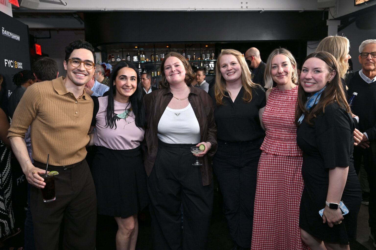 NEW YORK, NEW YORK - JUNE 09: (L-R) Troy Iwata, Jen Flanz, Grace Kuhlenschmidt, and guests attend Comedy Central's "The Daily Show" FYC Event at Metrograph on June 09, 2026 in New York City. (Photo by Roy Rochlin/Getty Images for Paramount+)