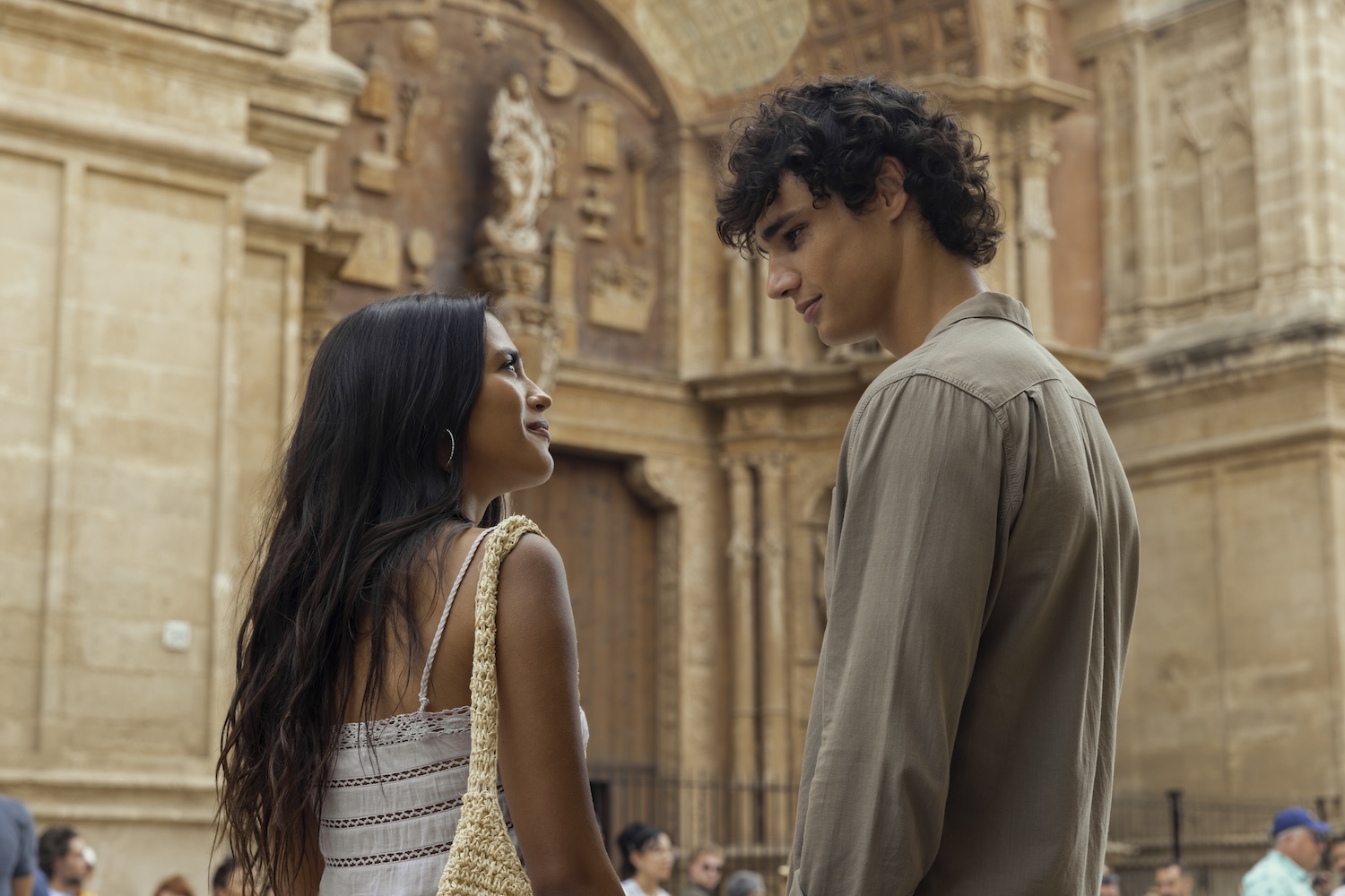 Maia Reficco (Ry) and Fernando Lindez (Julian) in THE LAST SUNRISE Photo Credit: Lucia Faraig / Prime © Amazon Content Services LLC
