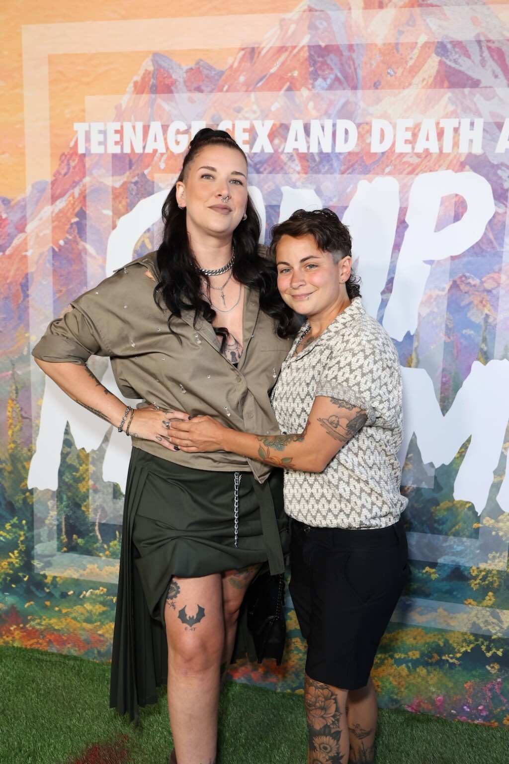 LOS ANGELES, CALIFORNIA - JULY 29: Lee Coulombe (L) and Jessica Gallagher seen at the Special Screening of Mubi's "Teenage Sex and Death at Camp Miasma" at DGA Theatre on July 29, 2026 in Los Angeles, California. (Photo by JC Olivera/Mubi via Getty Images)