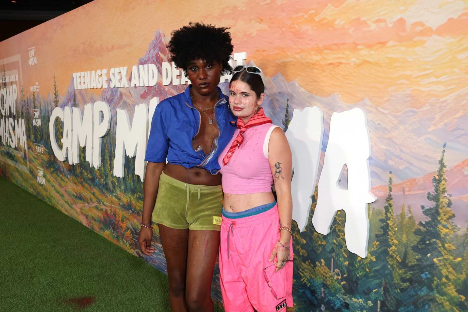 LOS ANGELES, CALIFORNIA - JULY 29: EVIANXlucy (L) and Vita Kari seen at the Special Screening of Mubi's "Teenage Sex and Death at Camp Miasma" at DGA Theatre on July 29, 2026 in Los Angeles, California. (Photo by JC Olivera/Mubi via Getty Images)