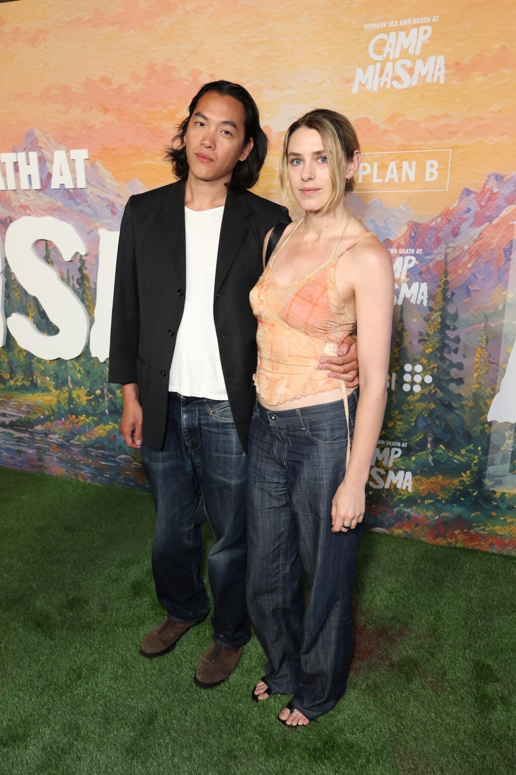 LOS ANGELES, CALIFORNIA - JULY 29: Eric K. Yue (L) and Zoe Chait seen at the Special Screening of Mubi's "Teenage Sex and Death at Camp Miasma" at DGA Theatre on July 29, 2026 in Los Angeles, California. (Photo by JC Olivera/Mubi via Getty Images)