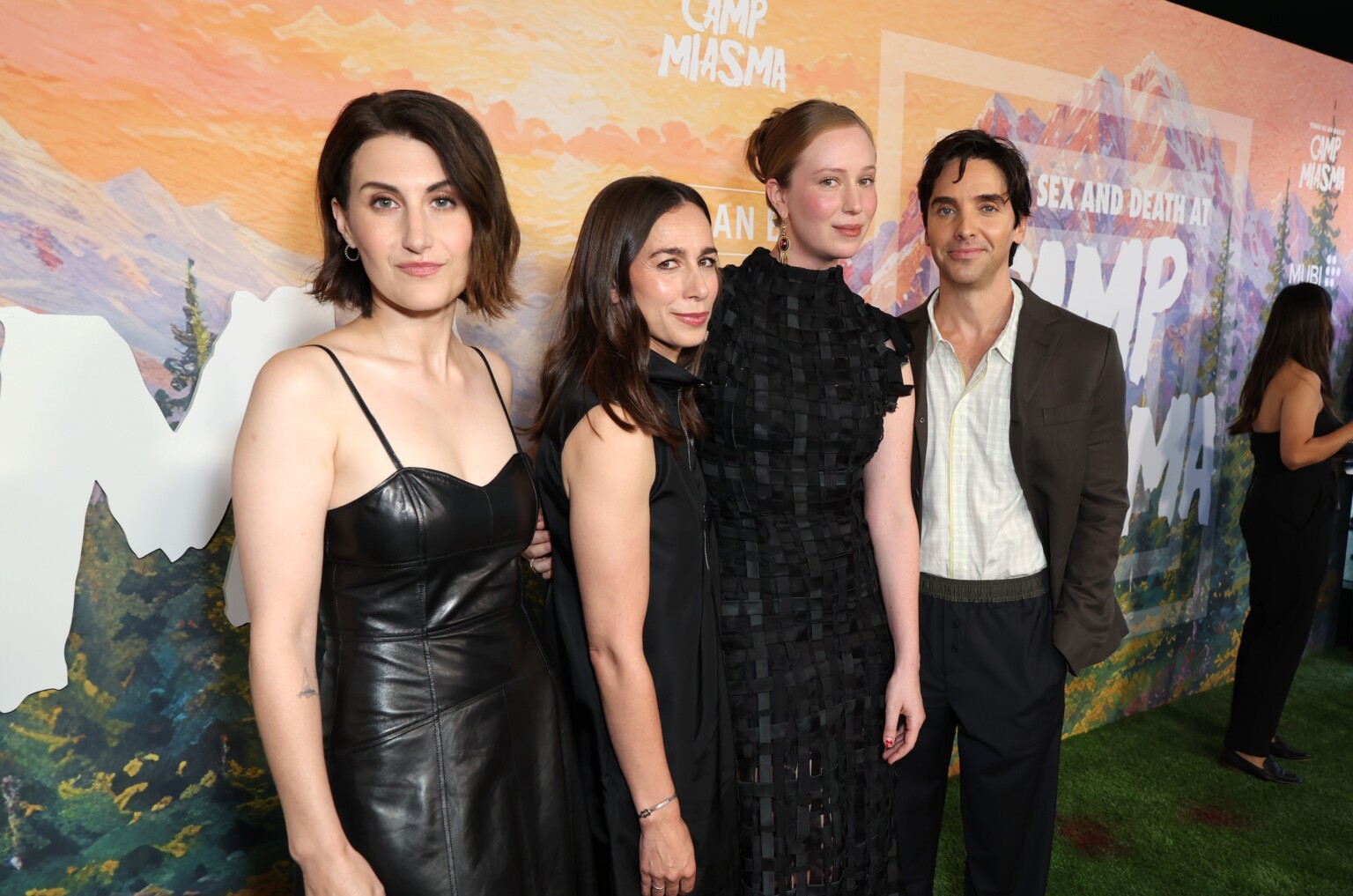 LOS ANGELES, CALIFORNIA - JULY 29: (L-R) Jen Statsky, Lucia Aniello, Hannah Einbinder and Paul W. Downs seen at the Special Screening of Mubi's "Teenage Sex and Death at Camp Miasma" at DGA Theatre on July 29, 2026 in Los Angeles, California. (Photo by JC Olivera/Mubi via Getty Images)