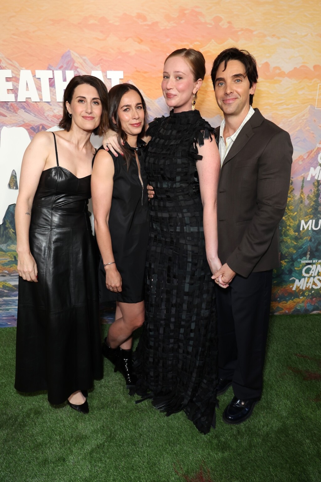 LOS ANGELES, CALIFORNIA - JULY 29: (L-R) Jen Statsky, Lucia Aniello, Hannah Einbinder and Paul W. Downs seen at the Special Screening of Mubi's "Teenage Sex and Death at Camp Miasma" at DGA Theatre on July 29, 2026 in Los Angeles, California. (Photo by JC Olivera/Mubi via Getty Images)