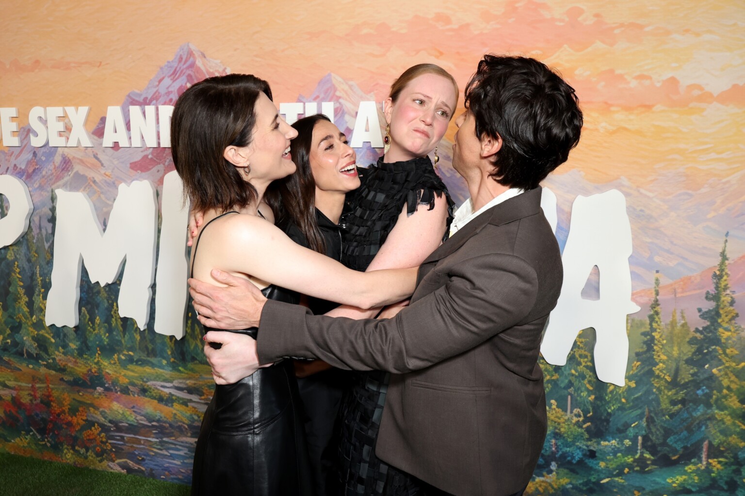 LOS ANGELES, CALIFORNIA - JULY 29: (L-R) Jen Statsky, Lucia Aniello, Hannah Einbinder and Paul W. Downs seen at the Special Screening of Mubi's "Teenage Sex and Death at Camp Miasma" at DGA Theatre on July 29, 2026 in Los Angeles, California. (Photo by JC Olivera/Mubi via Getty Images)