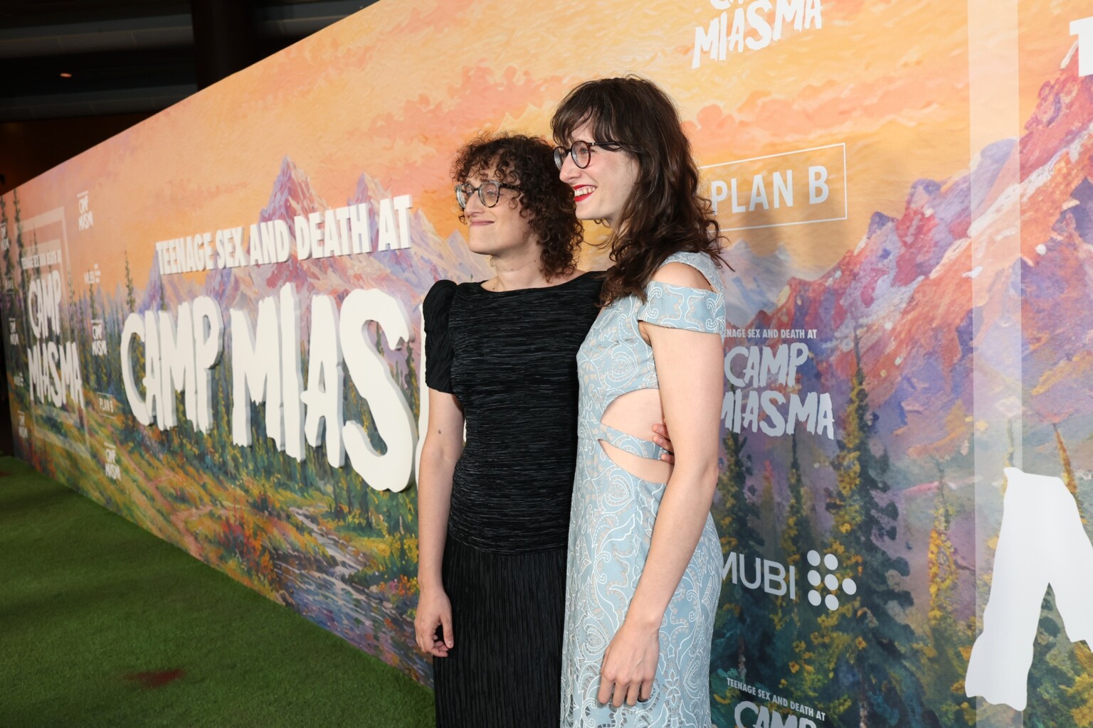 LOS ANGELES, CALIFORNIA - JULY 29: Jane Schoenbrun (L) and Melissa Ader seen at the Special Screening of Mubi's "Teenage Sex and Death at Camp Miasma" at DGA Theatre on July 29, 2026 in Los Angeles, California. (Photo by JC Olivera/Mubi via Getty Images)