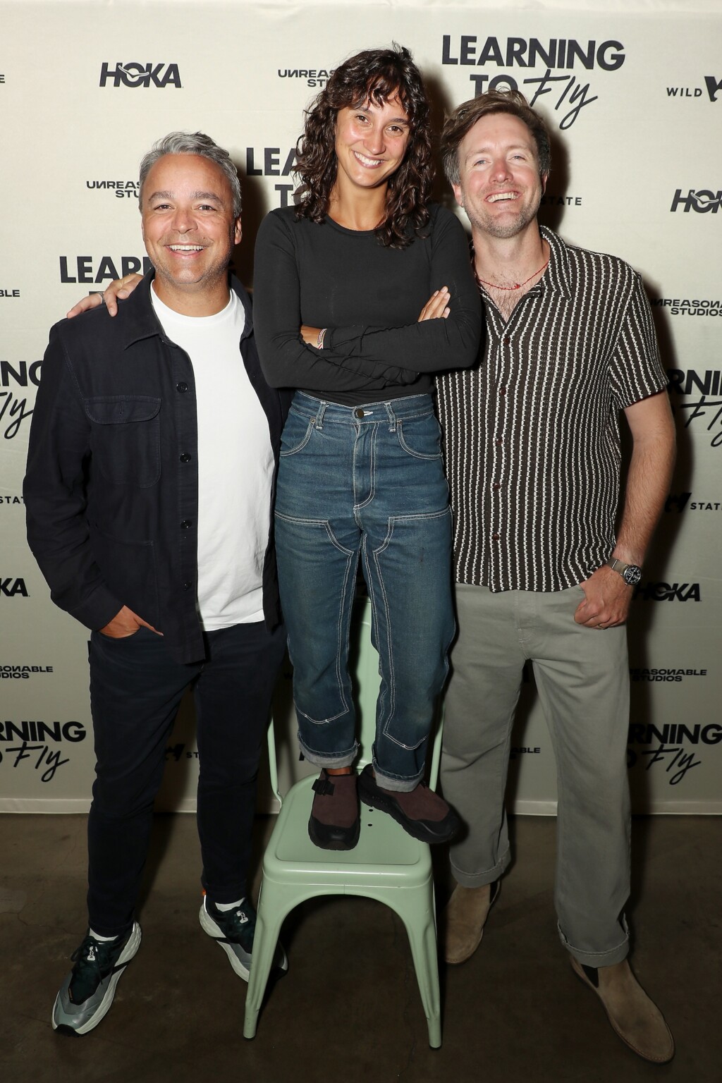 New York, New York - 8/18/26 - Evan Hayes (Producer), Aisha McAdams and Max Lowe (Director) attends the New York Premiere of Unreasonable Studios’ “Learning To Fly” - PICTURED: Evan Hayes (Producer), Aisha McAdams and Max Lowe (Director) - PHOTO by: Marion Curtis / StarPix for Unreasonable Studios - Location: Rooftop Screen, Pier 57