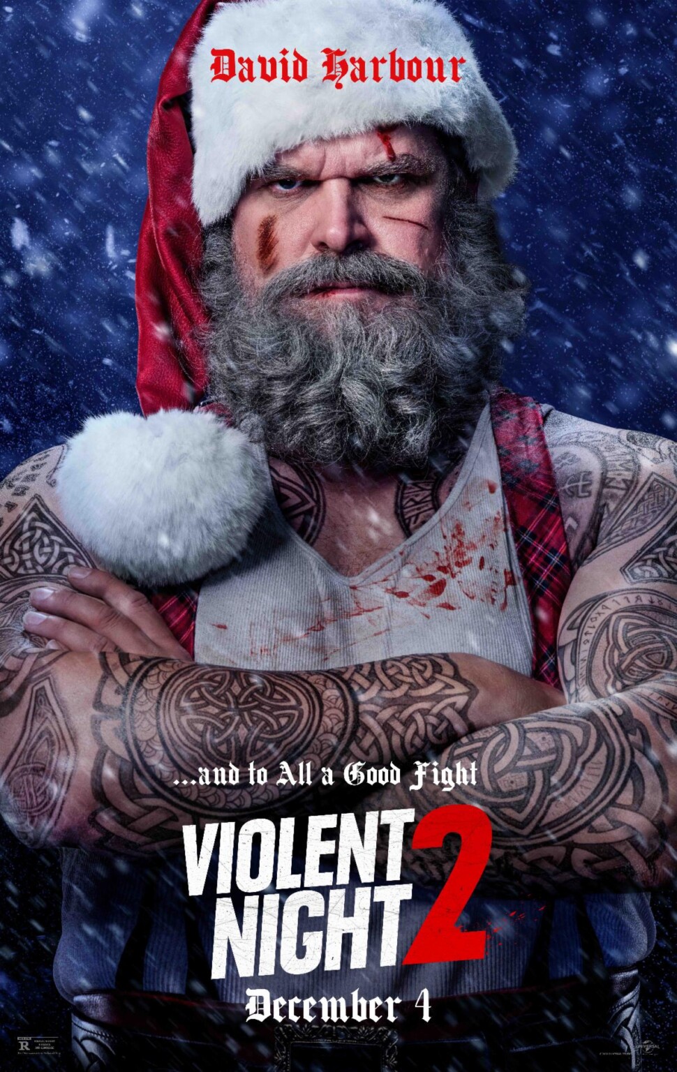 Violent Night 2 Movie Starring David Harbour, Jared Harris and Kristen Bell