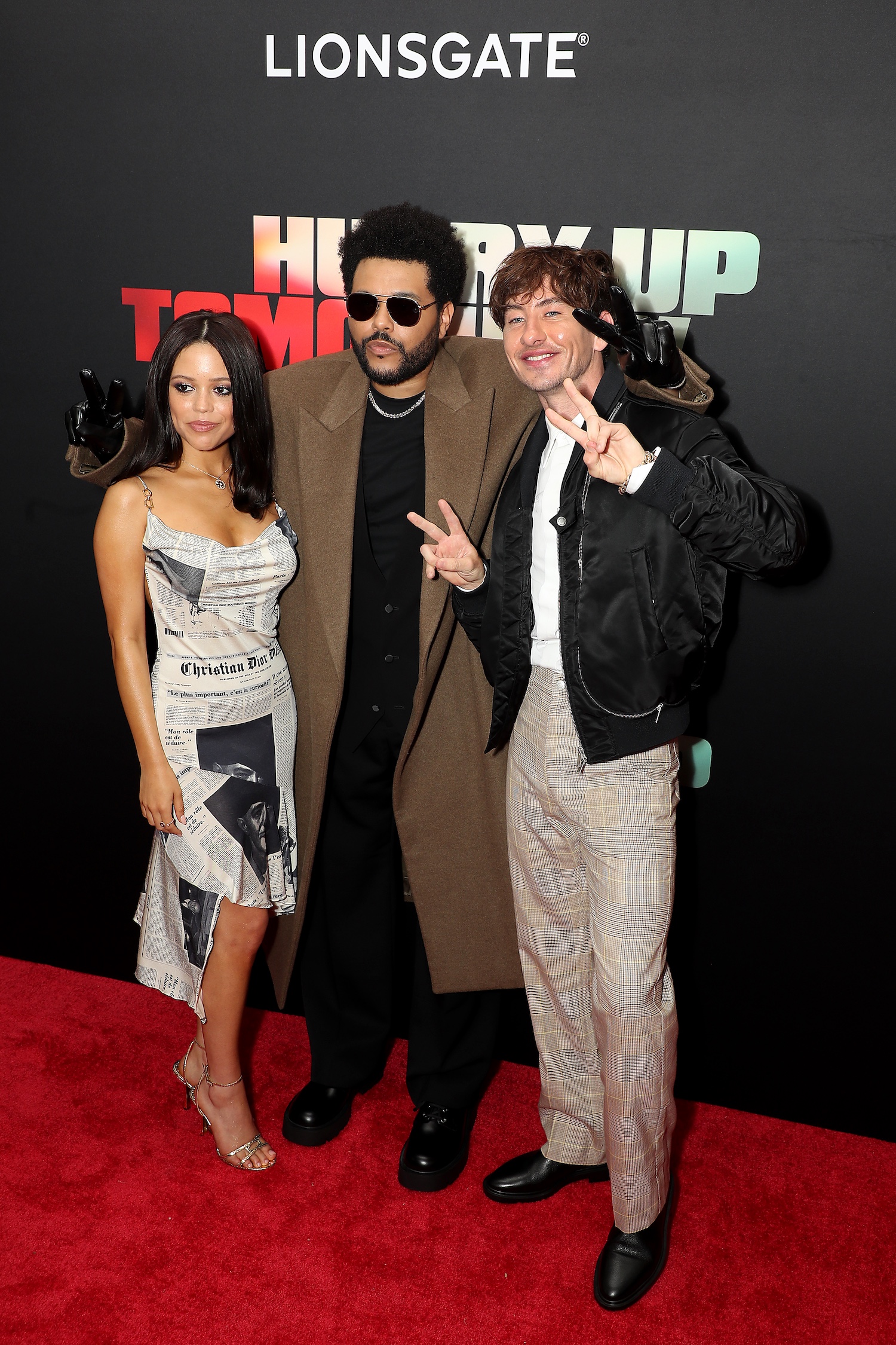 New York, New York - 5/13/25 - Jenna Ortega, Abel Tesfaye and Barry Keoghan attends Lionsgate Presents the New York Premiere of “Hurry Up Tomorrow” -PICTURED: Jenna Ortega, Abel Tesfaye and Barry Keoghan - PHOTO by: Marion Curtis / Starpix for Lionsgate - Location: AMC Lincoln Square