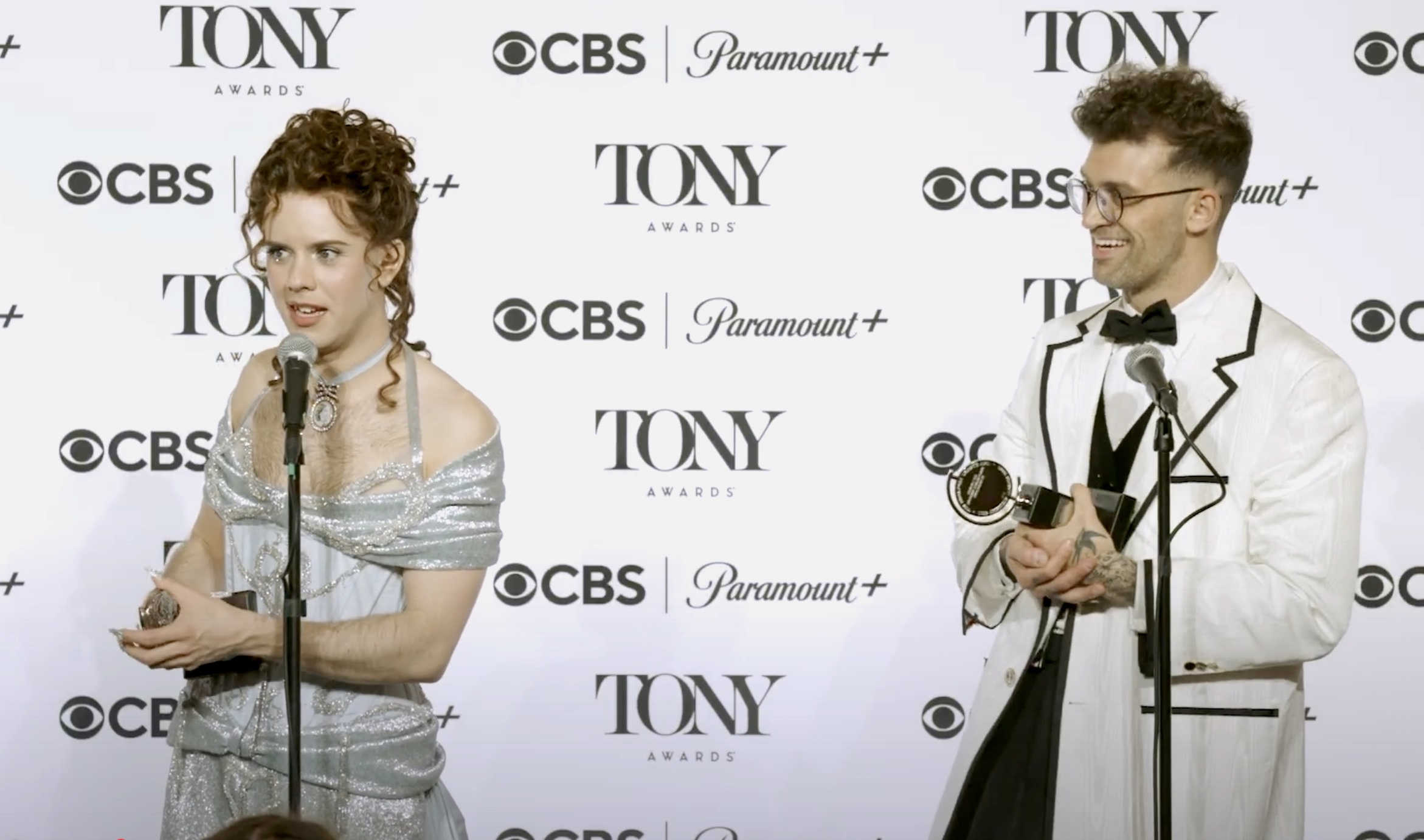 Tony Award Winners Cole Escola and Sam Pinkleton give insights at The 78th Annual Tony Awards