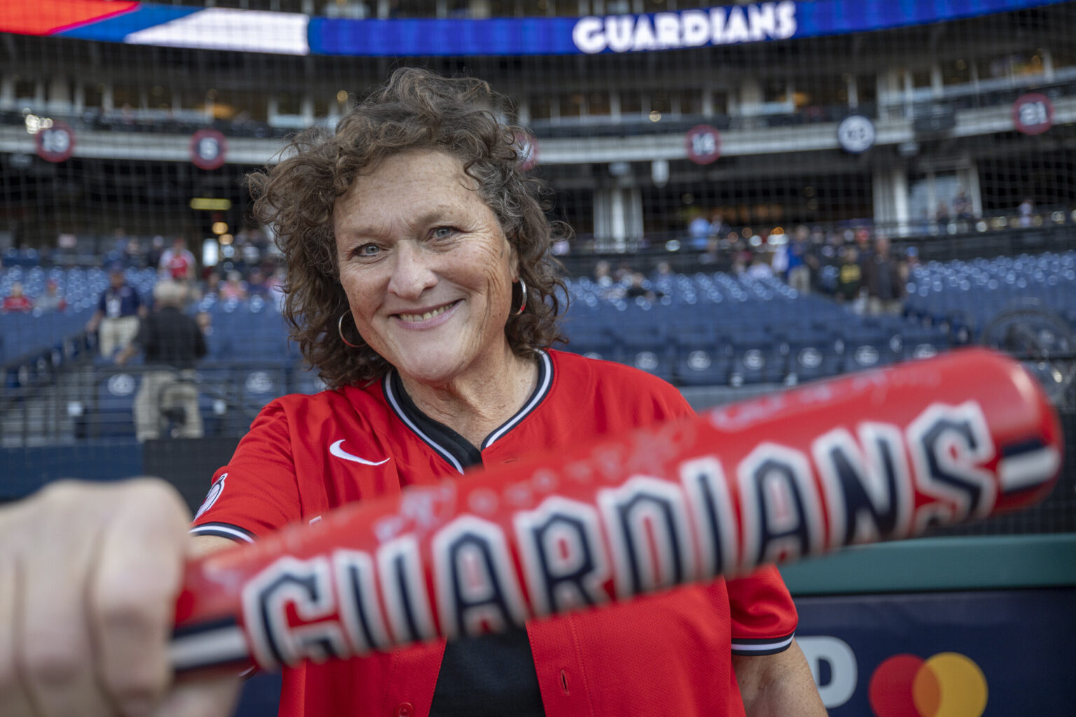 Dot-Marie Jones at Cleveland Guardians game (photo credit: Cleveland Guardians)