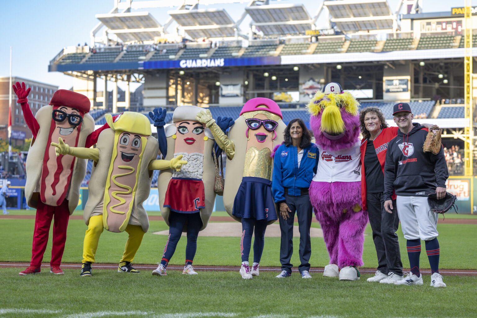 Dot-Marie Jones at the Cleveland Guardians game (photo credit: Cleveland Guardians)