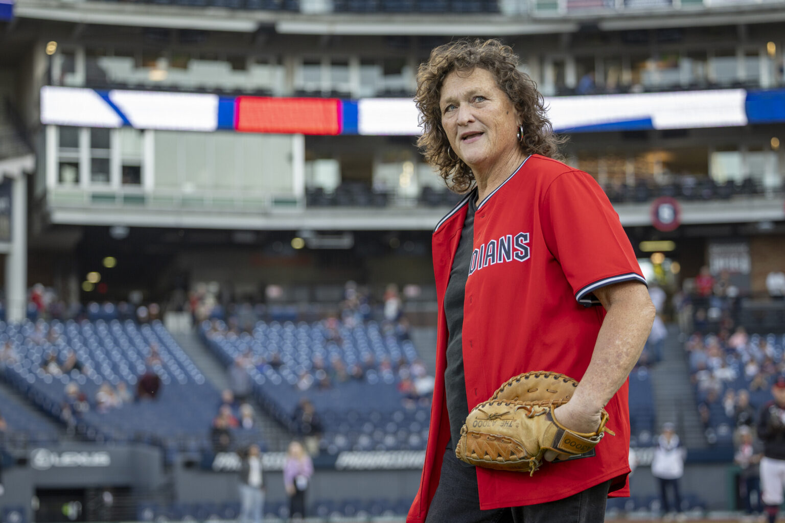 Dot-Marie Jones at Cleveland Guardians game (photo credit: Cleveland Guardians)