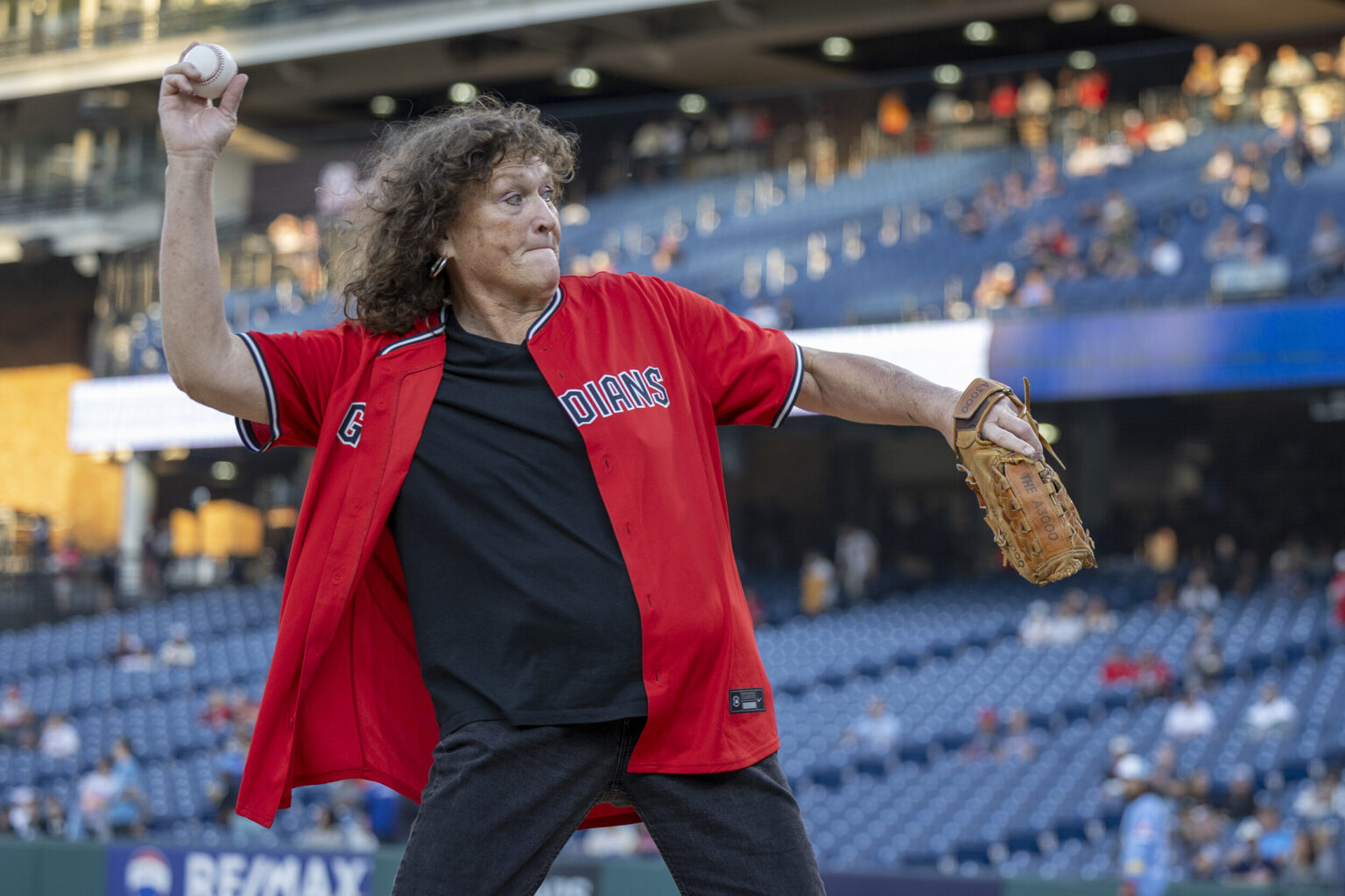 Dot-Marie Jones at the Cleveland Guardians game (photo credit: Cleveland Guardians)