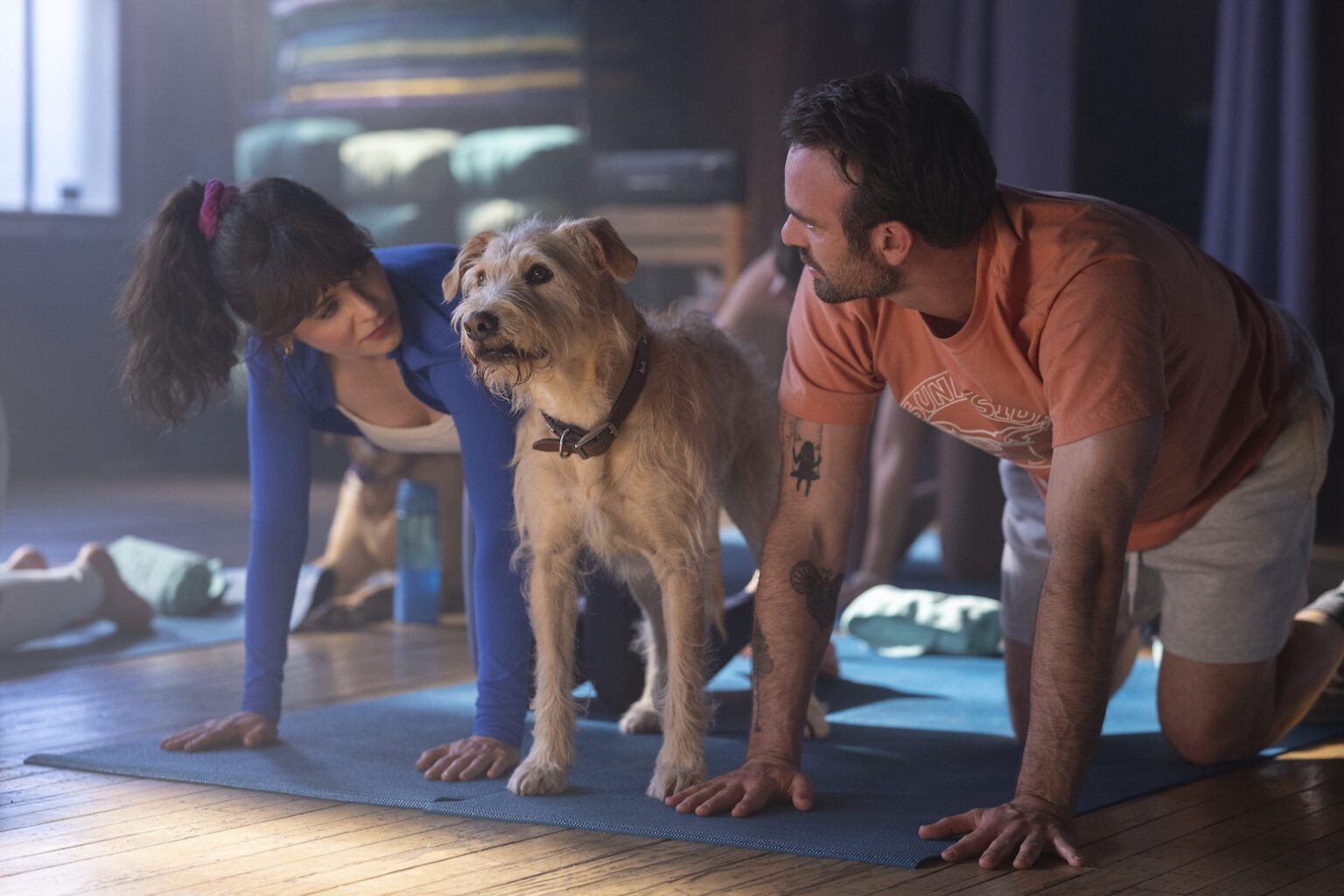 Anna (Zooey Deschanel) and Russ (Charlie Cox) in MERV Photo Credit: Wilson Webb/Prime © Amazon Content Services LLC